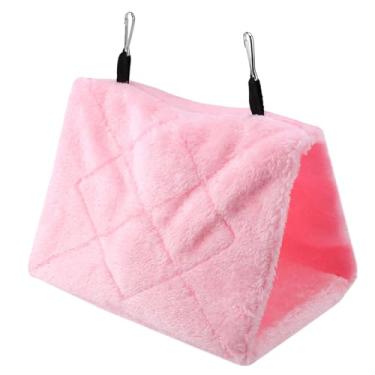 Imagem de Gaiola de Rede de Pelúcia Macia, Tenda de Pássaro, Papagaio, Cama Quente de Inverno, Brinquedo para Animais de Estimação, Rosa, Azul, Cinza, S M para Periquitos, Lovebird, (M)