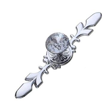 Imagem de Puxadores de porta de hardware modernmalista puxador de cristal simples de liga de zinco armário guarda-roupa alça de diamante ferragens para móveis pacote de 10 maçanetas retrô