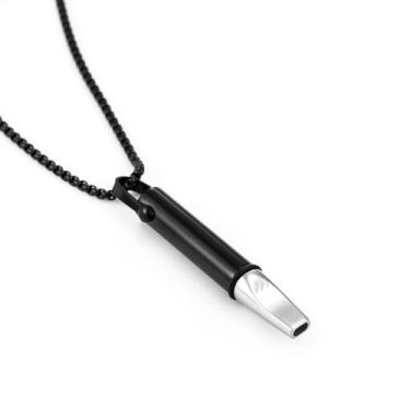 Imagem de INTIMATE LOVER Colar de respiração com filtro de algodão – auxílio de respiração consciente para relaxamento e foco, joia de meditação de aço inoxidável, 18.0 Inches, Algodão Metal, Sem Pedra Preciosa