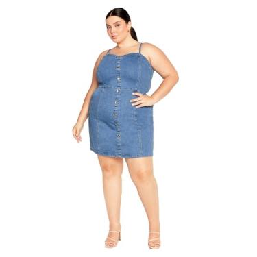 Imagem de City Chic Vestido feminino plus size Ashlynn, Lavagem leve, 46