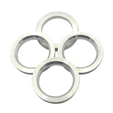 Imagem de GoldenSunny 54.1 to 73.1 Hub Centric Rings, Silver Aluminum Hubcentric Rings Compatible with Mazda Miata Toyota Prius Corolla Yaris, 54.1mm ID to 73.1mm OD, Pack of 4