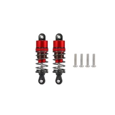Imagem de Choques de carros RC, 52 mm-120 mm RC óleo à prova de vazamento para 1/10 RC Buggy Truggy On Road Touring Drift Cars Monster Trucks peças de atualização (2 peças 62 mm vermelho)