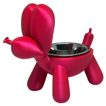 Imagem de Comedouro Bebedouro 3D Elevado Cães Gato Pet Tigela Inox - Pupa 3D