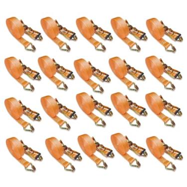 Imagem de Kit 20 Cintas Com Catracas 45mm 5 Tonelada 10 Metros