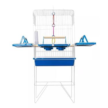 Imagem de VIVEIRO GAIOLA CALOPSITA PASSÁROS AVES TRIPLEX JEL PLAST (ATENÇÃO DOIS MODELOS NO ANÚNCIO LEIA A DESCRIÇÃO)(SLIM BRANCO/AZUL)