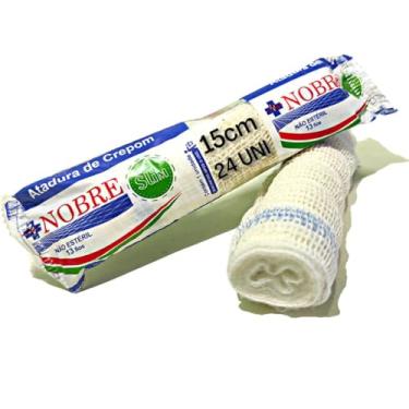 Imagem de Atadura elástica crepom 13 fios - 15cm x 1,8m - 24 rolos
