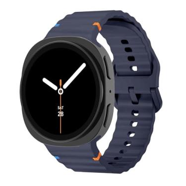 Imagem de Pulseiras de silicone esportivas à prova d'água para Samsung Galaxy Watch 8 de 40 mm e 44 mm/8 Classic 46 mm, sem lacunas, pulseira de borracha macia com um clique para Samsung Galaxy Watch 8 Classic