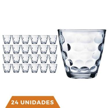 Imagem de Kit Com 24 Copos de Vidro Transparente 250ML Bangkok Redondo - WELLMIX