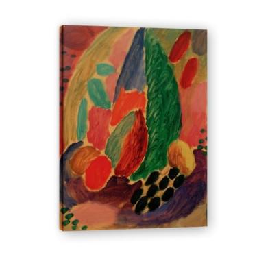 Imagem de Pôster de arte expressionista (sem título 34) por Alexej von Jawlensky. Pinturas a óleo famosas. Decoração de parede de sala de estar ou escritório. Moldura interna 50 x 70 cm - 19,6 x 27,5 pol