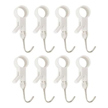 Imagem de ＫＬＫＣＭＳ Ganchos organizadores de armários, ganchos utilitários para banheiro, pequeno, suporte de carga de 1,5 kg, cabide para guarda-roupas, armazenamento, 8 Unidades