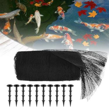 Imagem de Capa de rede de lago, rede de lagos para lagos de carpas, cobertura de rede de lagos de peixes, capa protetora de malha para piscina, fazenda, pomar, horta, vegetariana, rede de segurança para lagos