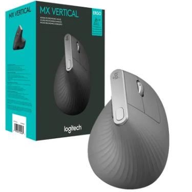 Imagem de Mouse Logitech MX Vertical S/ Fio, Recarregável, Flow Unifying