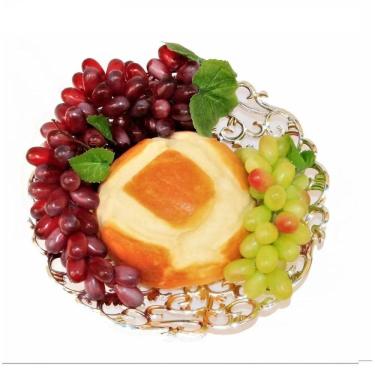 Imagem de Kit Bandeja, Uva, Pão Decoração De Café Santa Ceia Prata