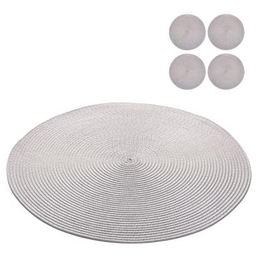 Imagem de Jogo Americano 4 Lugares Redondo Sousplat Mesa Posta 38Cm