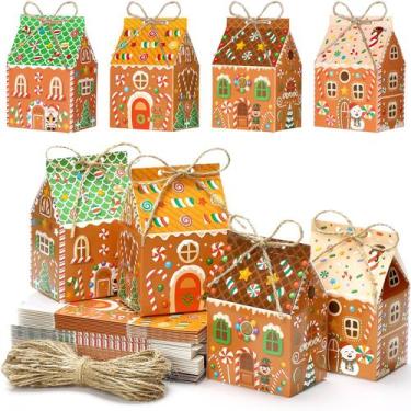 Imagem de Caixas de presentes de Natal Zhanmai 48 unidades Candy Gingerbread Hou