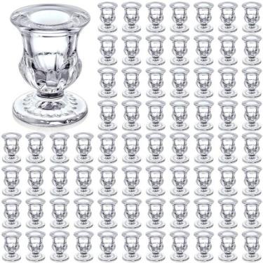 Imagem de Castiçais de vidro Foaincore, 66 peças, 6,3 cm, transparente