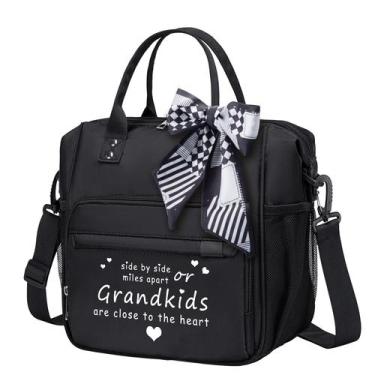 Imagem de Lancheira TuerCao isolada para vovó, impermeável, preta