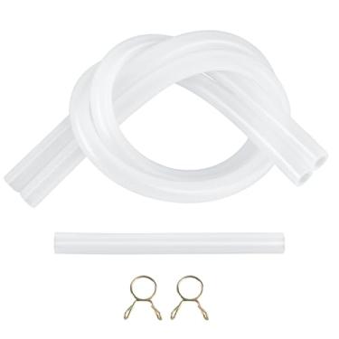 Imagem de Tubo de drenagem para máquina de gelo adequado para GE OPAL01GEPKT, substituição de linha de água para máquina de gelo original GE Opal Nugget Bancada, tubo de água de silicone externo adequado para