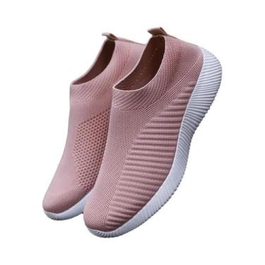 Imagem de Tênis Feminino Leve de Malha - Casual para Verão e Outono, 41, Rosa