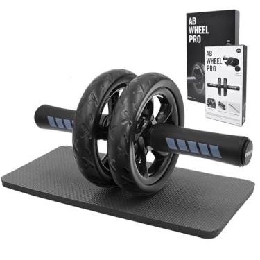 Imagem de FEELCAT Rolo de roda abdominal conversível, treino abdominal e central, roda de exercício com joelheira, conjunto de rodas duplas com dois modos de treinamento de força fitness na academia ou em casa