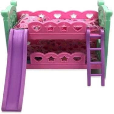 Imagem de Berco de Brinquedo com Escorregador Rosa