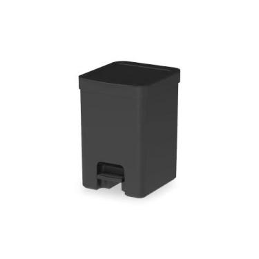 Imagem de Lixeira De Pedal Trium 6 Litros Preta - Ou Martiplast
