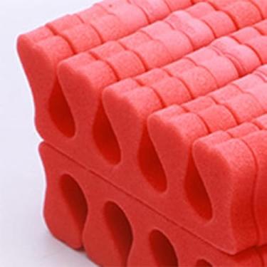 Imagem de Semme Esponja Dedo do pé Separador Macio Arte do Prego Dedo Separador Divisor Espaçador Manicure Pedicure Ferramenta 100 Pçs para Casa Salão de Beleza (Vermelha)