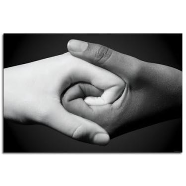 Imagem de Pôster preto e branco Love Canvas Prints Hands Wall Art For Home 1 painéis Decorações Noframed 30.5 cmx20.3 cm