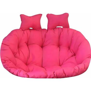 Imagem de Almofada de substituição impermeável para cadeira suspensa dupla em formato de ovo, 150 x 110 cm (59 x 43 polegadas), almofada para rede de 2 lugares (150 x 110 cm/59 x 43 polegadas)