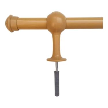 Imagem de Conjunto de varões para cortinas em madeira com 2,00 m x 19 mm(BEGE)