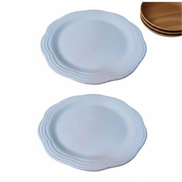 Imagem de PRATO FLOR RASO:2 Unidades Elegância e Versatilidade para Sua Mesa Posta (BRANCO)