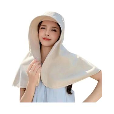 Imagem de Chapéu De Proteção Solar Respirável Com Aba Larga E Cobertura Para O P