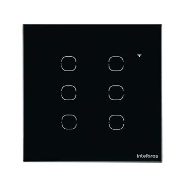 Imagem de Interruptor Smart Wi-fi Touch 6 Teclas Preto Ews 1006