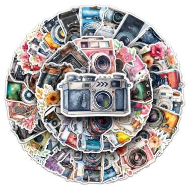 Imagem de Adesivos de vinil impermeável para câmera retrô 50 unidades/lote - yiw