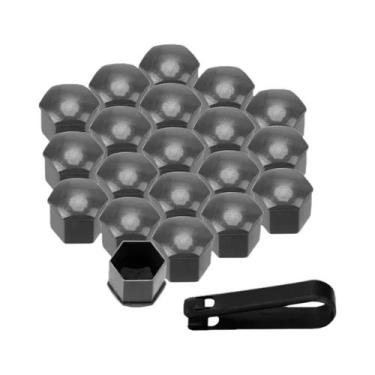 Imagem de Capas De Plástico Pretas Para Porcas De Roda De Carro 17 19 21mm, Prot