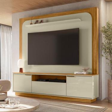 Imagem de Painel de TV Curvo com Bancada 200cm Home Theater Nilo Linha Eras Made