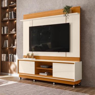 Imagem de Painel Rack de TV Siena Moderno 183,5cm com Rodizios Linha Eras Madete