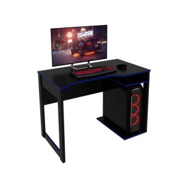 Imagem de Mesa Gamer para PC 105x74cm ME4161 Preto Azul - Tecno Mobili, Preto e 