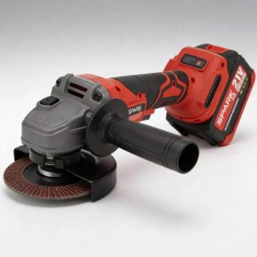 Imagem de Esmerilhadeira Lixadeira Angular Profissional Brushless 2 Baterias 21V