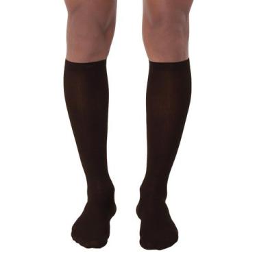 Imagem de Meia masculina 3/4 média compressão kendall, M, Marrom