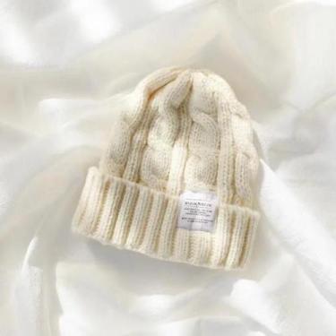 Imagem de Gorro De Inverno Feminino Quente De Tricô, Boné De Lã Torcido Da Moda 