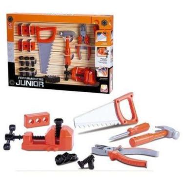 Imagem de Kit Ferramentas Junior Brinquedo com 19 Peças com Morsa, Ferramentas, 