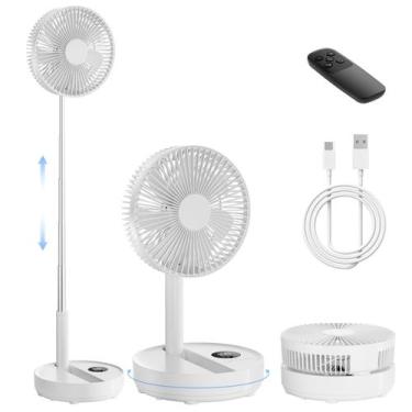 Imagem de Ventilador oscilante portátil Edvision 8", dobrável remoto de 8000mAh