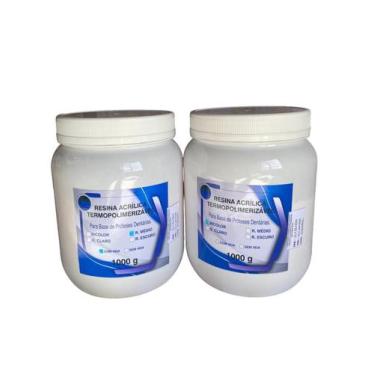 Imagem de Resina Acrílica Termopolimerizavel 1 Kg Incolor 1 Kg Rmv Kit - WL ODON