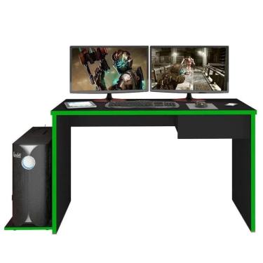 Imagem de Mesa Gamer para Computador e Estudo Gelius M09 Preto/Verde - Mpozenato