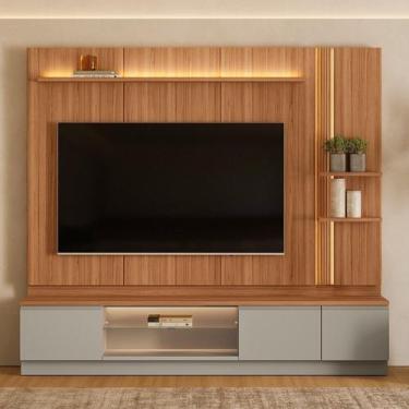 Imagem de Estante para TV Modular até 75 Polegadas Iluminação em LED MDF 222CMX2