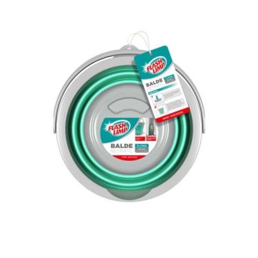 Imagem de Balde Retrátil Dobrável De Silicone Com Alça 5l Flashlimp