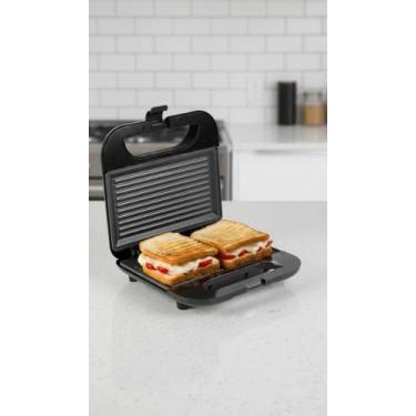 Imagem de Sanduicheira e Grill Elétrico Antiaderente 750W Preta - Congratulation