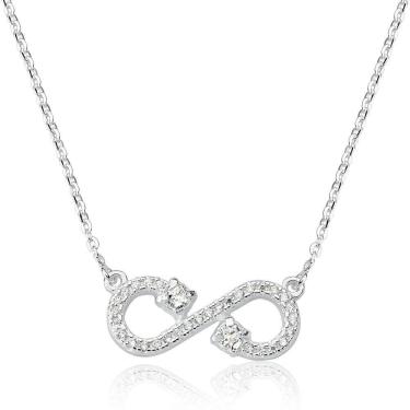 Imagem de Colar Infinito Brilhante Em Prata De Lei 925 Com Garantia