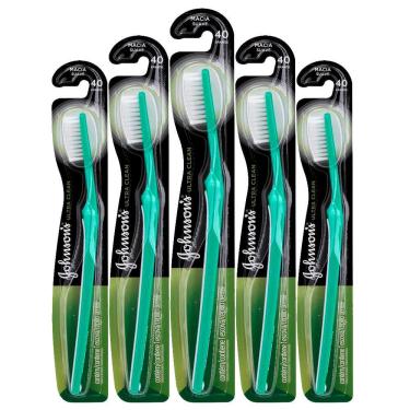 Imagem de Kit 5 Escova Dental J&j Reach Ultra Clean Macia